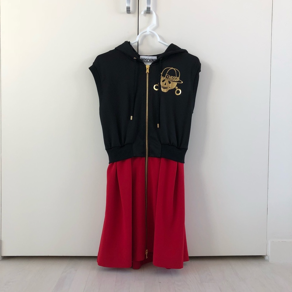 MOSCHINO sleeveless hooded dress